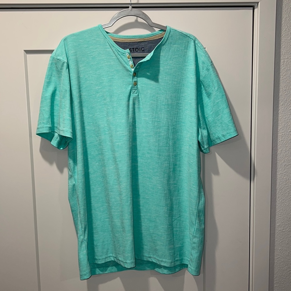 STOIC - never worn Teal short sleeved henly - size XL